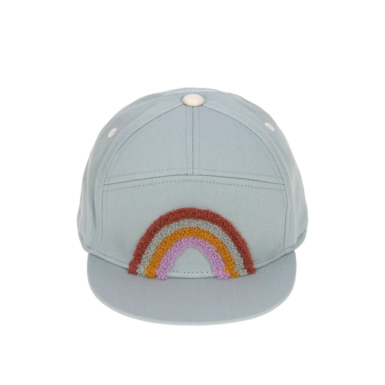 Schirmkappe blau,Regenbogen