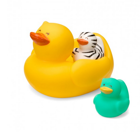 Badewannenente mit 2 kleinen Enten (Neuware)