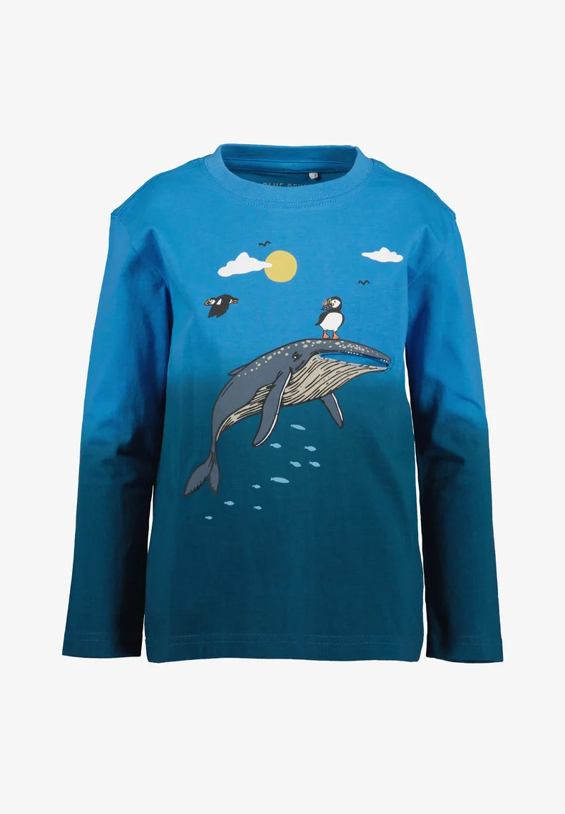 Langarmshirt blau,Wal