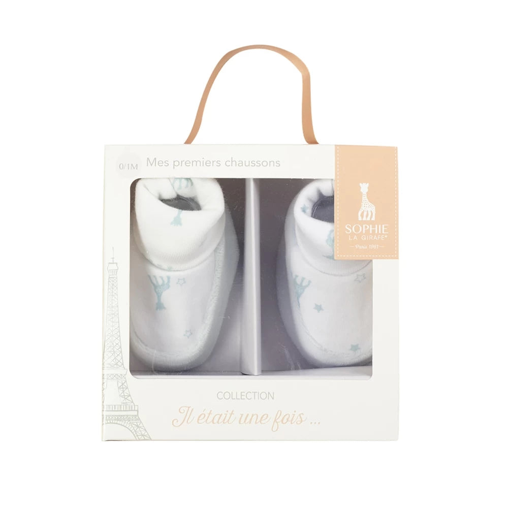 Babyschuhe 1/3 Monate: weiß,blau,Giraffe