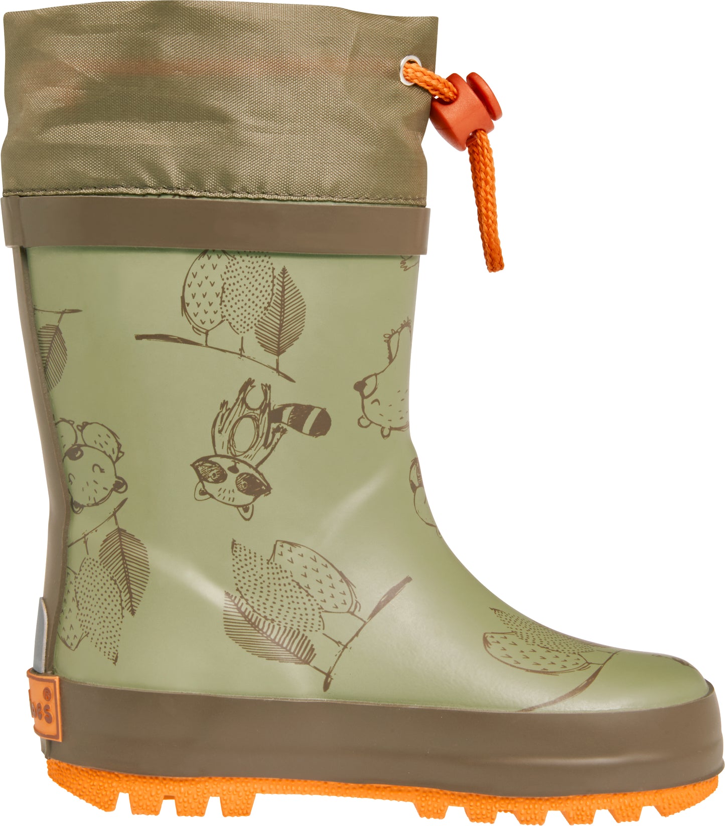 Gummistiefel grün, Waschbär