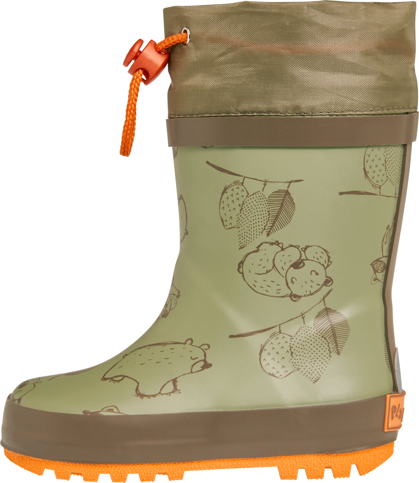 Gummistiefel grün, Waschbär