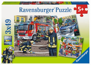 Puzzle: Helfer in der Not 3 X 49 Teile (Neuware)