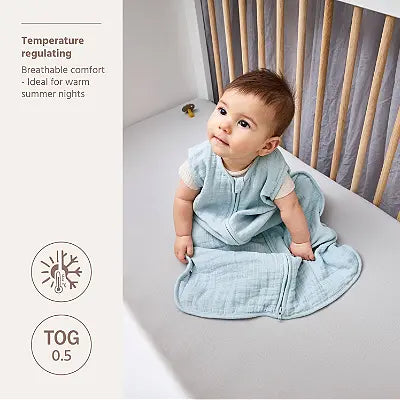 Schlafsack Musseline blau