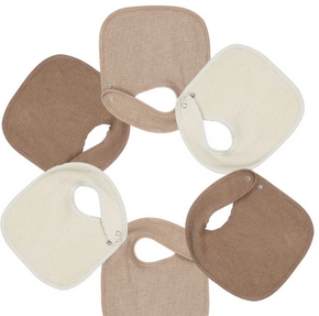 Lätzchen 6 Stück: rosa,beige