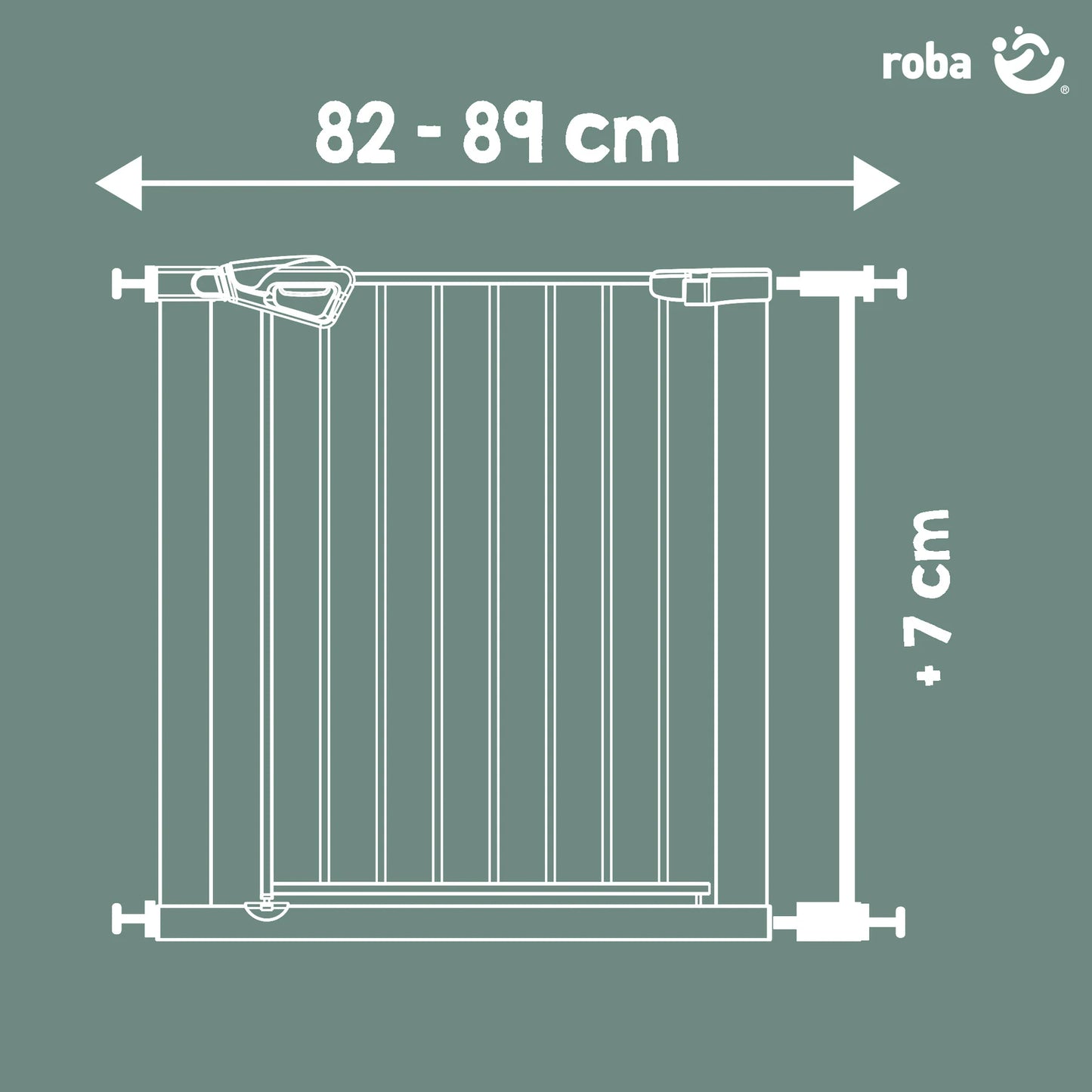 Verlängerung für Treppenschutzgitter 7 cm: weiß