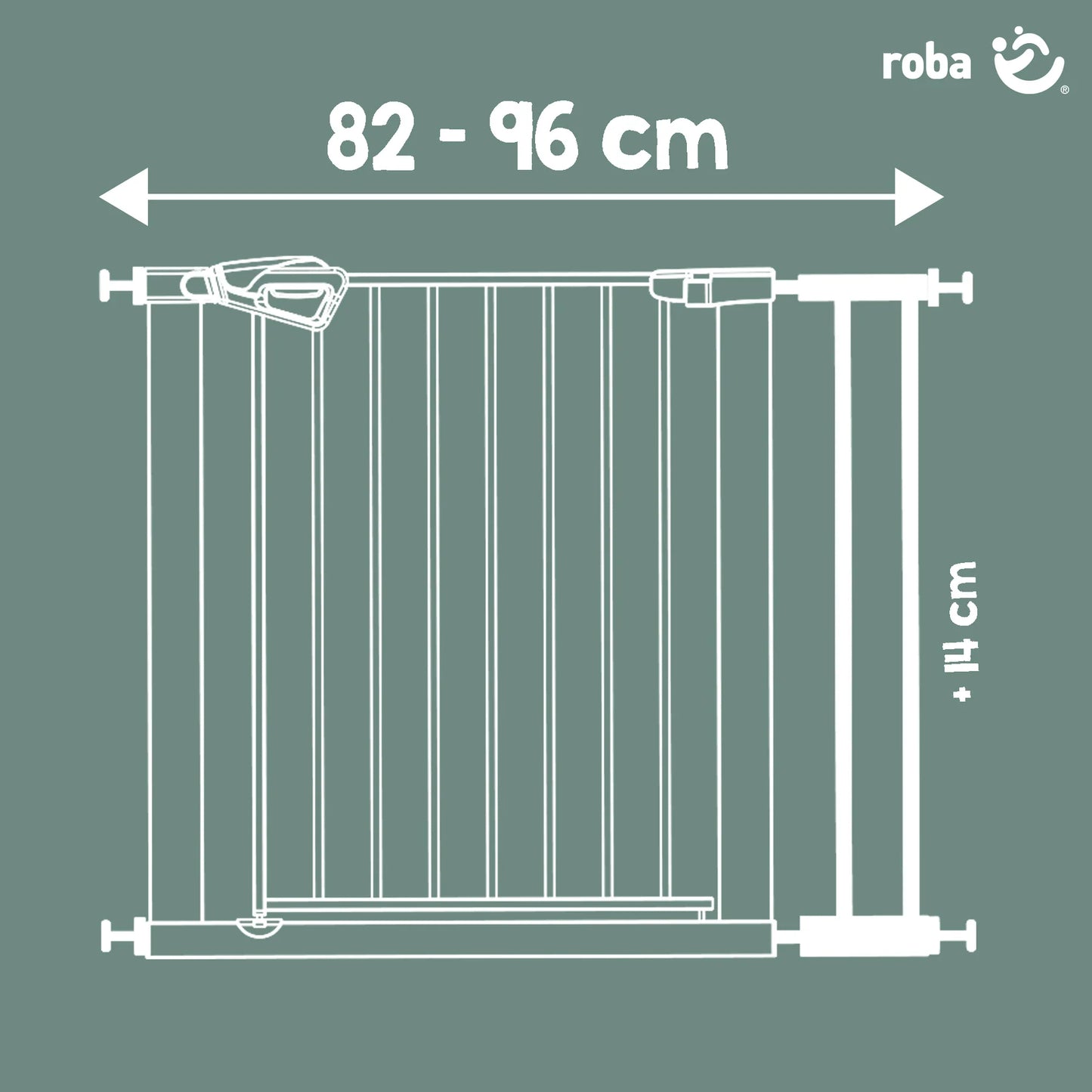 Verlängerung für Treppenschutzgitter 14 cm: weiß