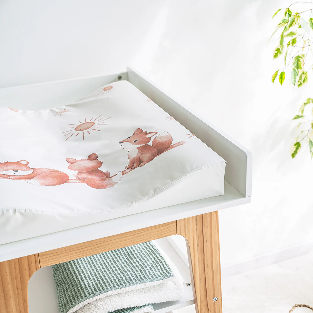 Wickelkissen Keil 60/70: weiß,Fuchs reserviert für Geburtsliste #412239