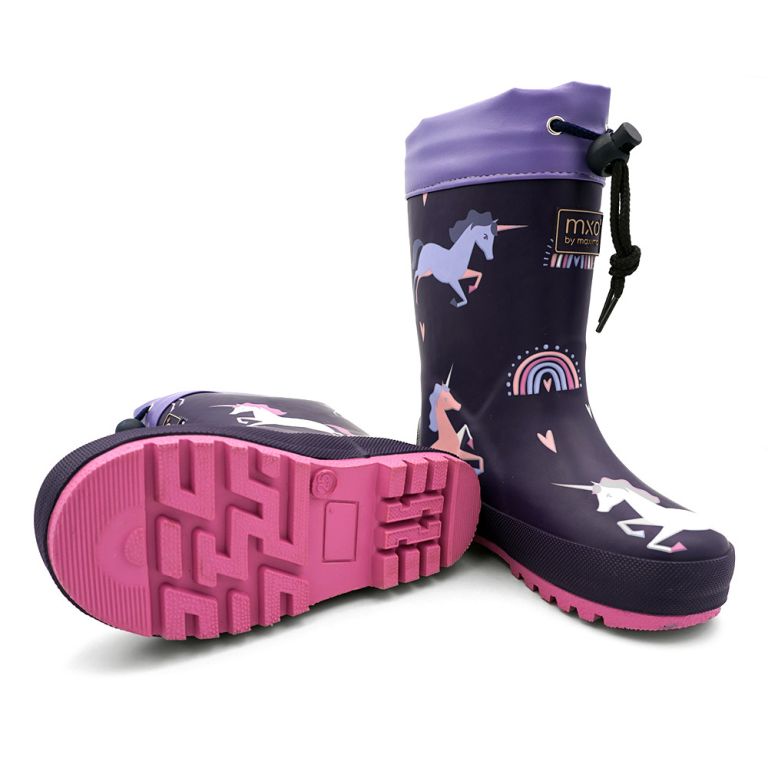 Gefütterte Gummistiefel lila,Einhorn