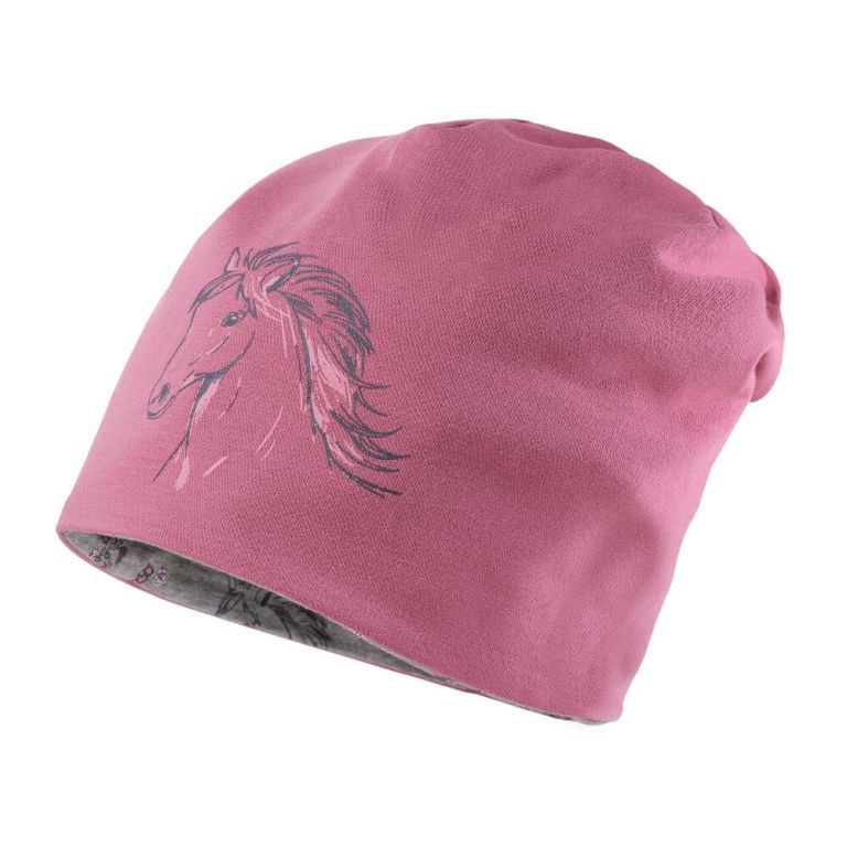 Beanie altrosa,Pferd