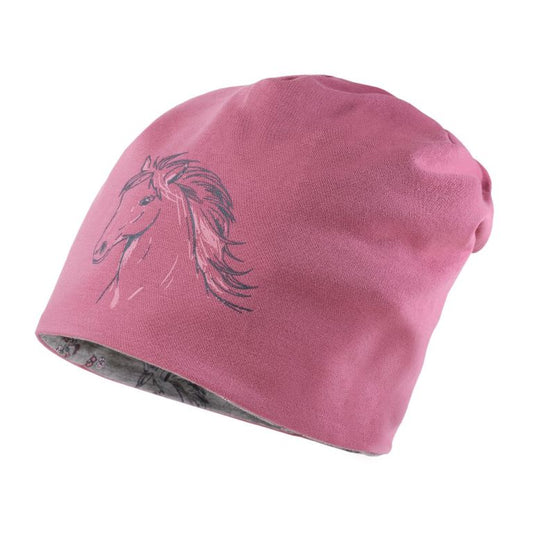 Beanie altrosa,Pferd