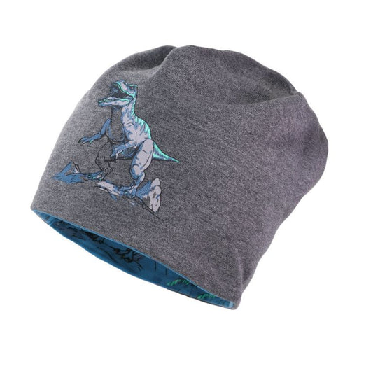 Beanie grau,blau,Dino