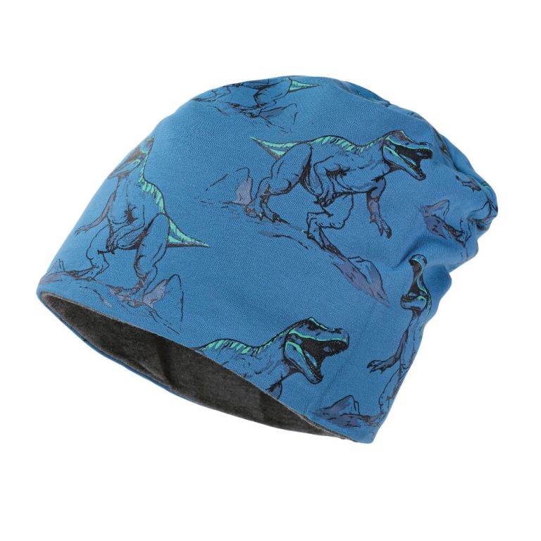 Beanie grau,blau,Dino