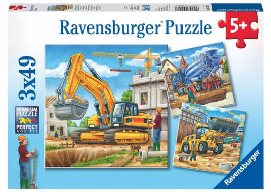 Puzzle: Große Baufahrzeuge 3 X 49 Teile