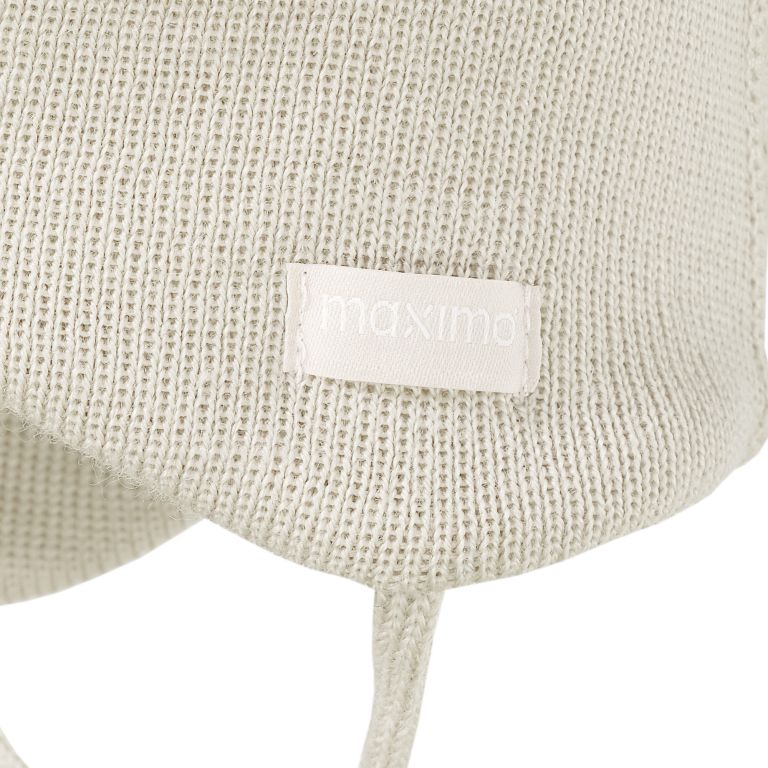 Baby Strickmütze zum binden weiß