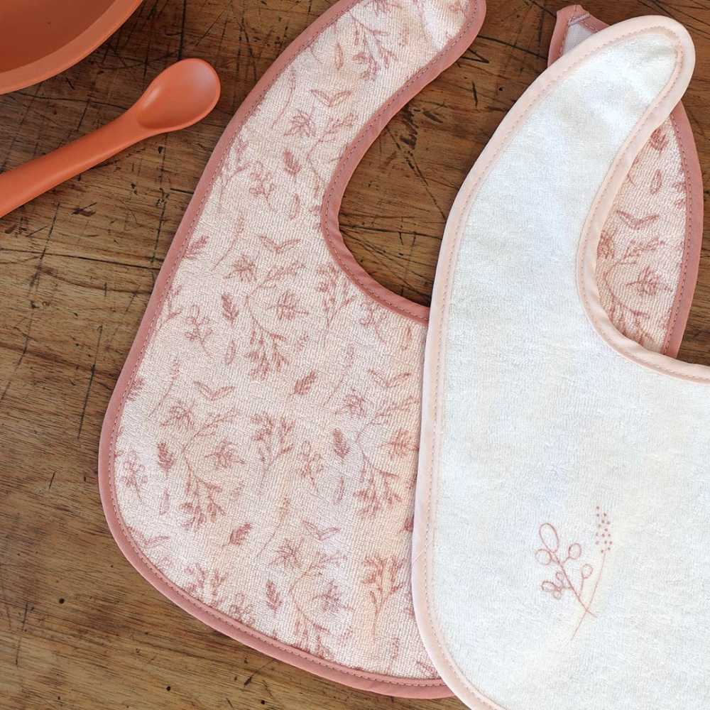 Lätzchen 6 Stück: weiß,rosa