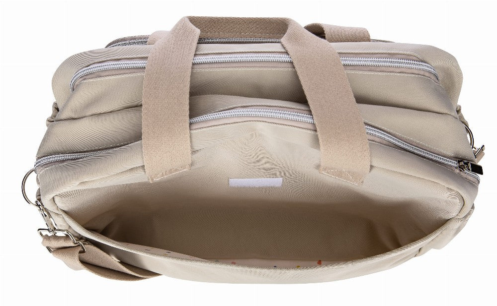 Wickeltasche groß: beige