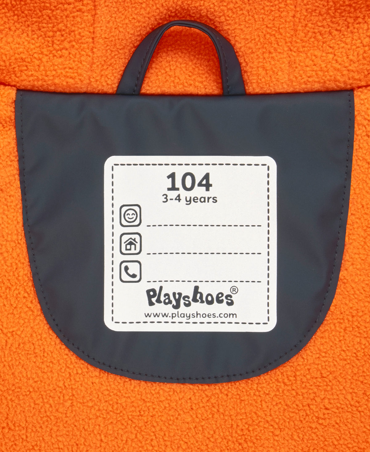 Playshoes gefütterte Regenjacke: blau,Orange