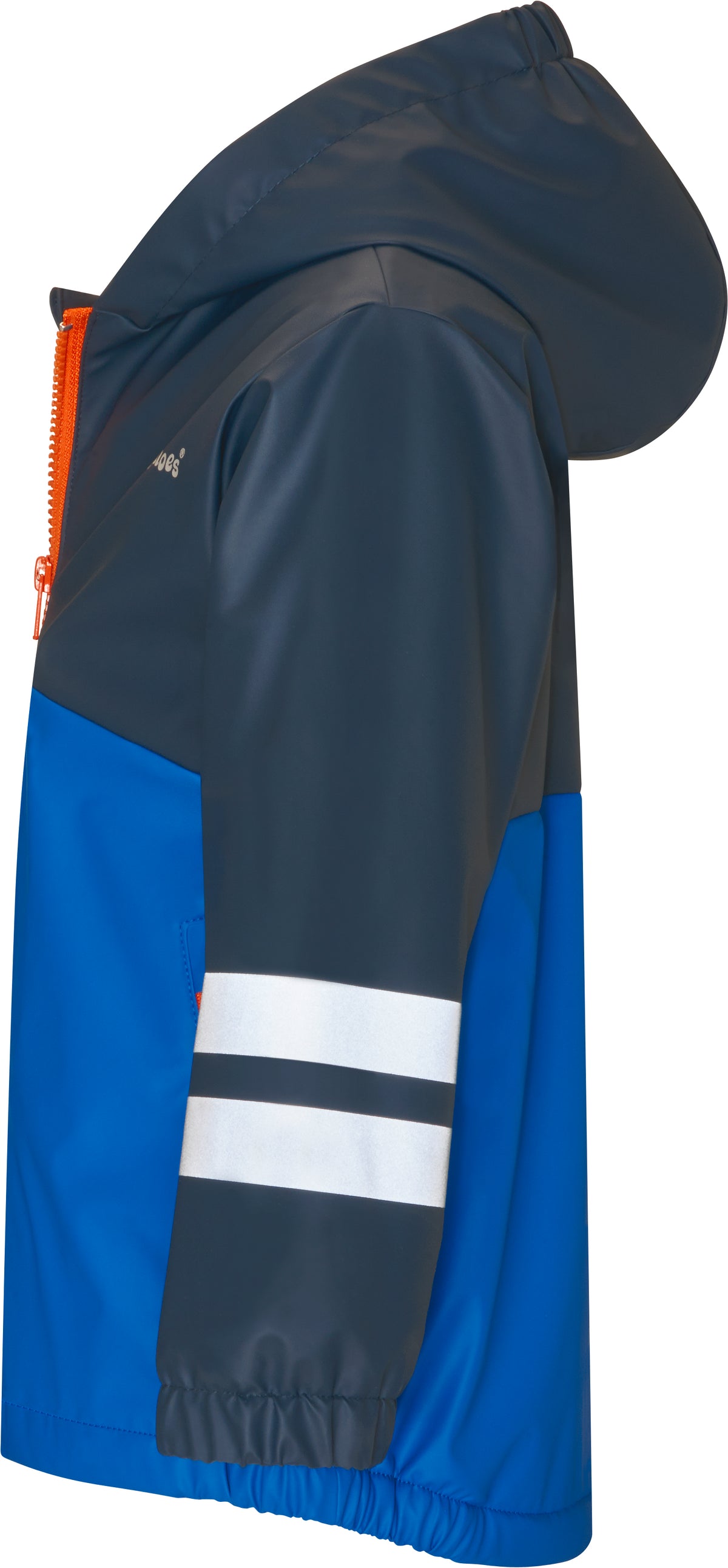 Playshoes gefütterte Regenjacke: blau,Orange