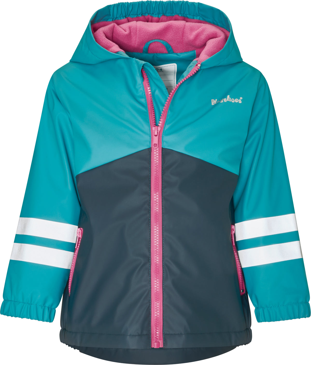 Playshoes gefütterte Regenjacke: türkis,rosa