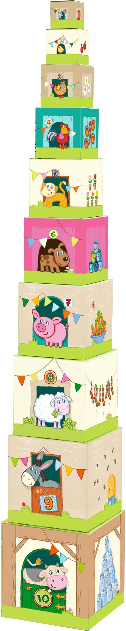 Stapelwürfel auf dem Land