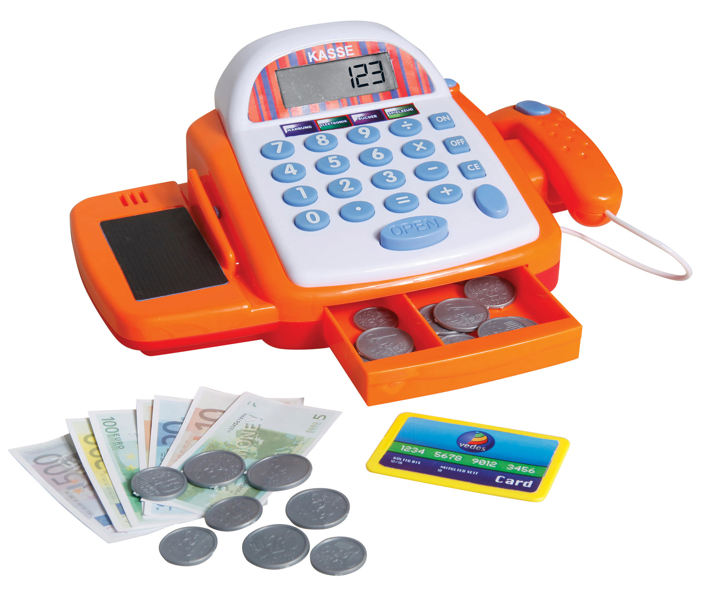 Registrierkasse mit Funktion und Zubehör