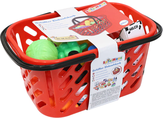 Einkaufskorb mit Zubehör: 29 Teile