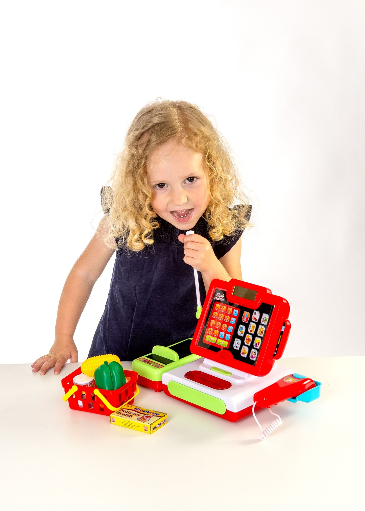 Touchscreen-Kasse mit zubehör