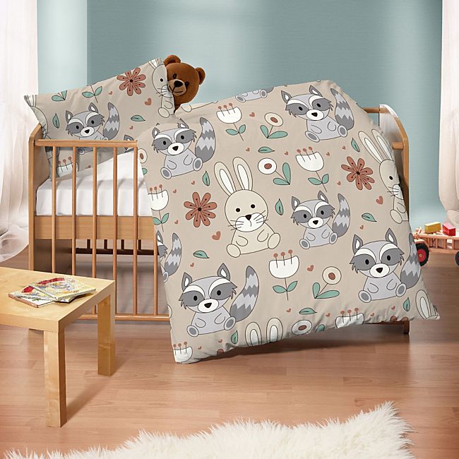 Feinbiber Bettwäsche: Waschbär