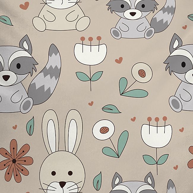 Feinbiber Bettwäsche: Waschbär