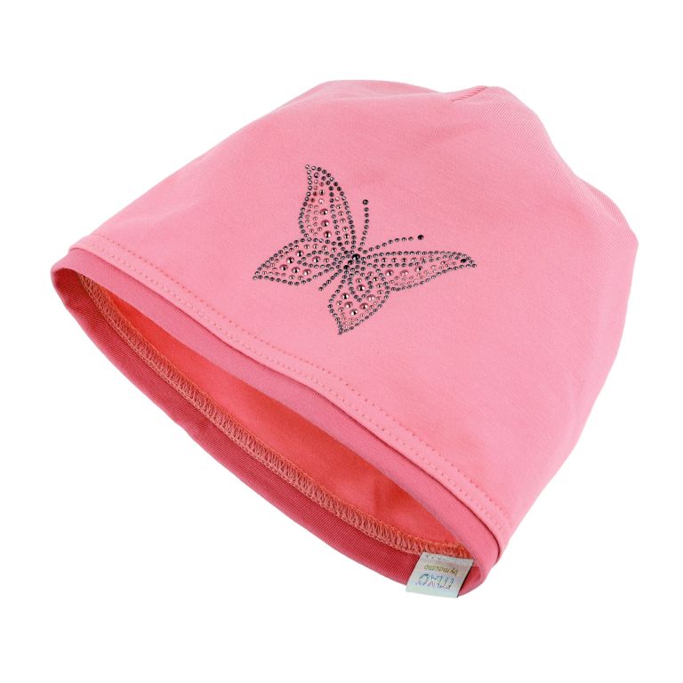 Beanie: rosa,Schmetterling