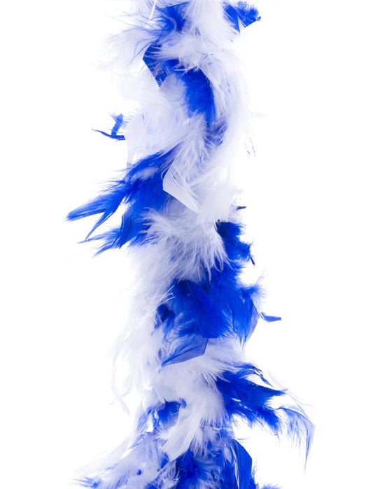 Kostüm Zubehör: Boa weiß, blau 2 m 45 g