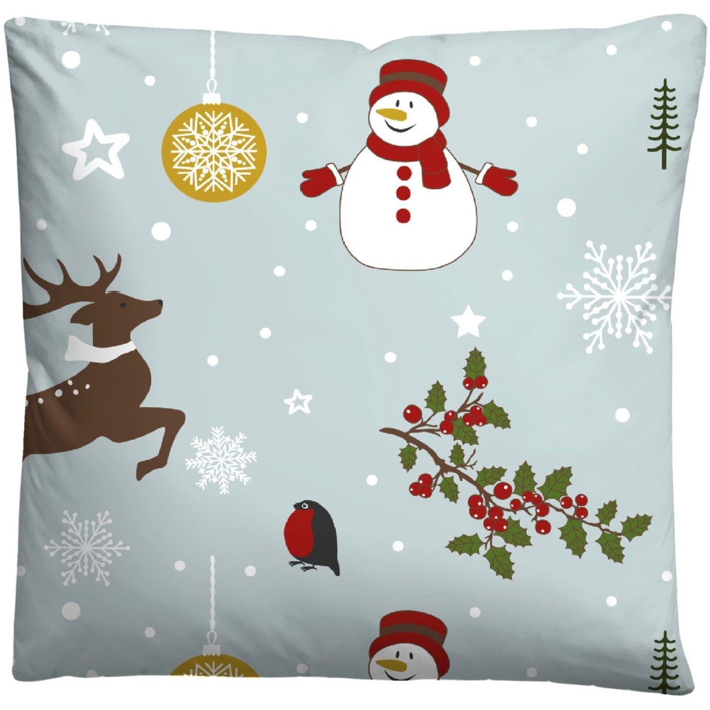 Biber Bettwäsche: Schneemann und Rehntier