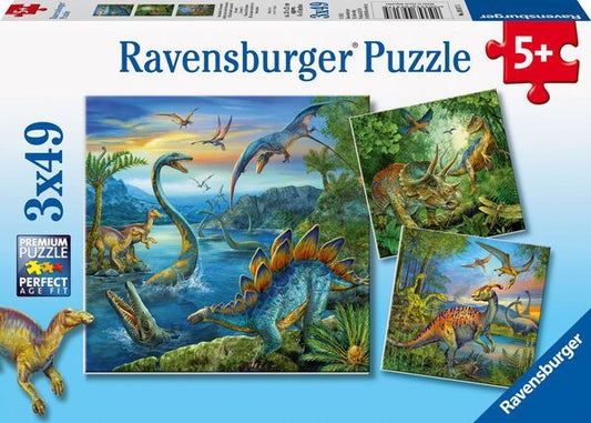 Puzzle: Faszination Dinosaurier 3 X 49 Teile