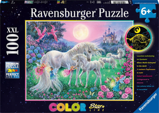 Puzzle: Einhörner im Mondschein