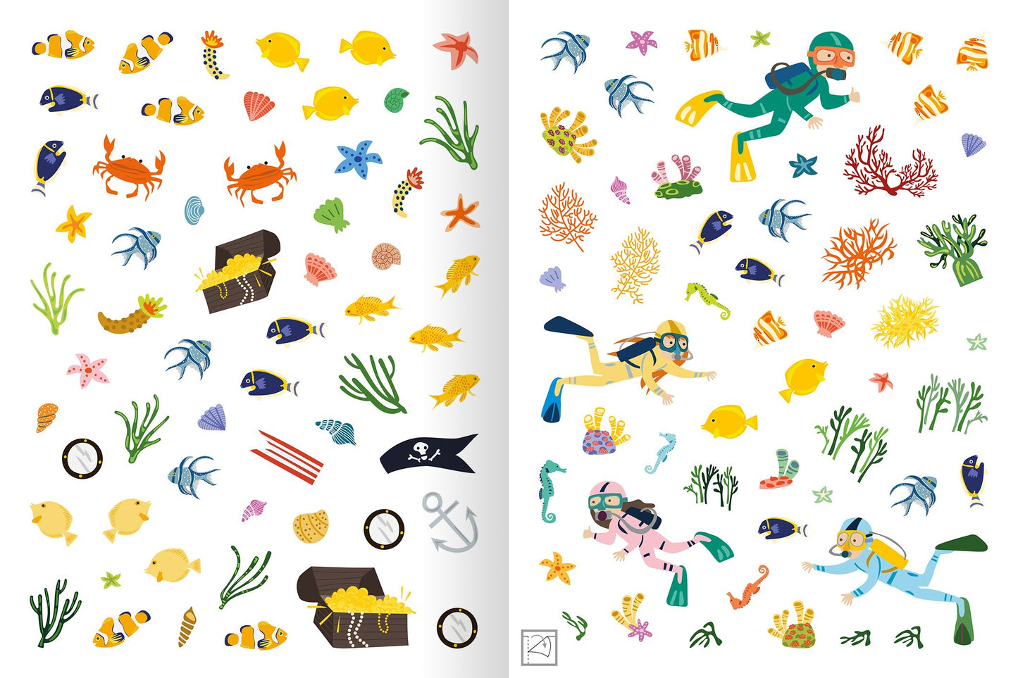 Erstes Stickern Metallic: Unter Wasser