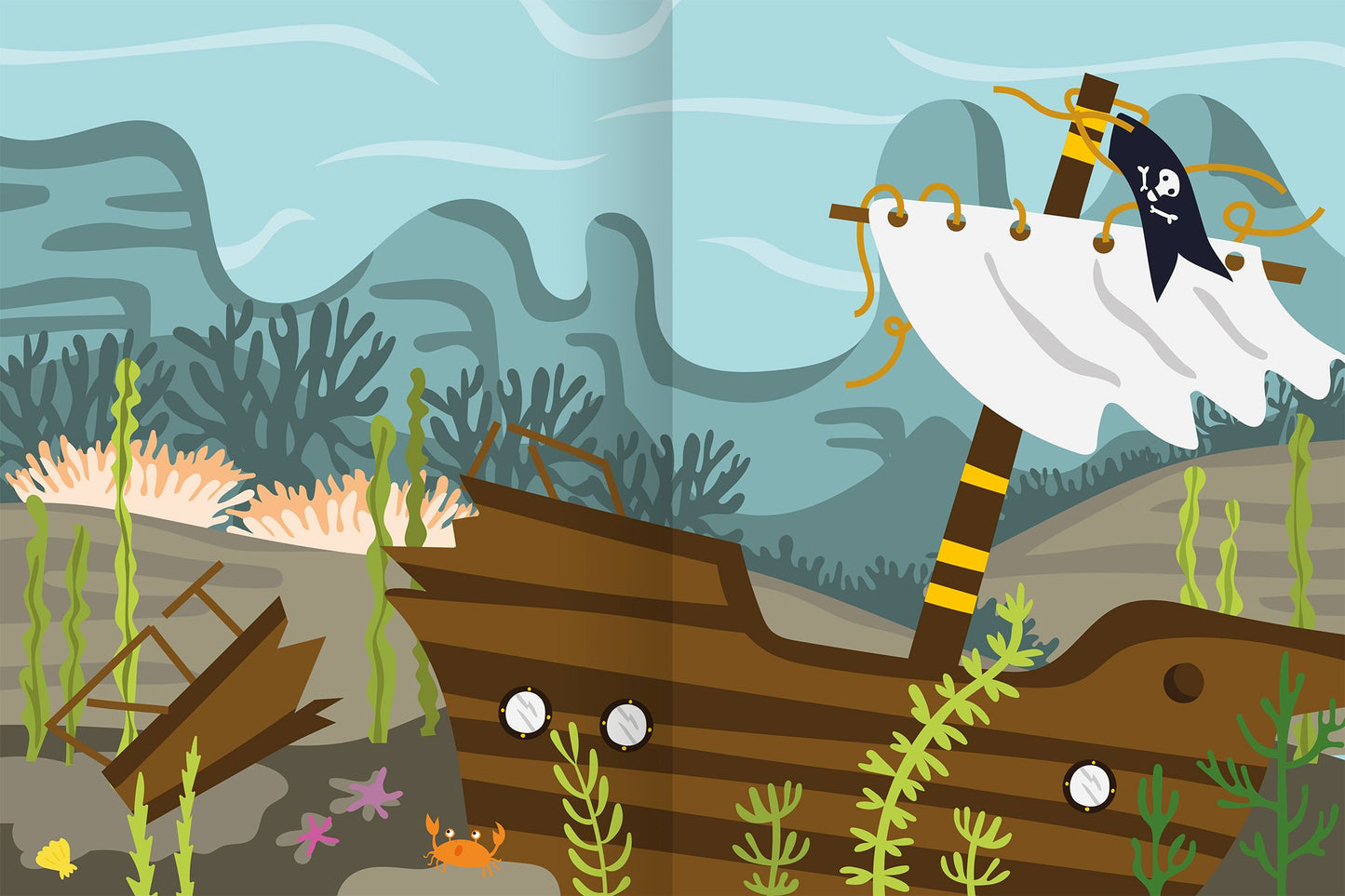 Erstes Stickern Metallic: Unter Wasser