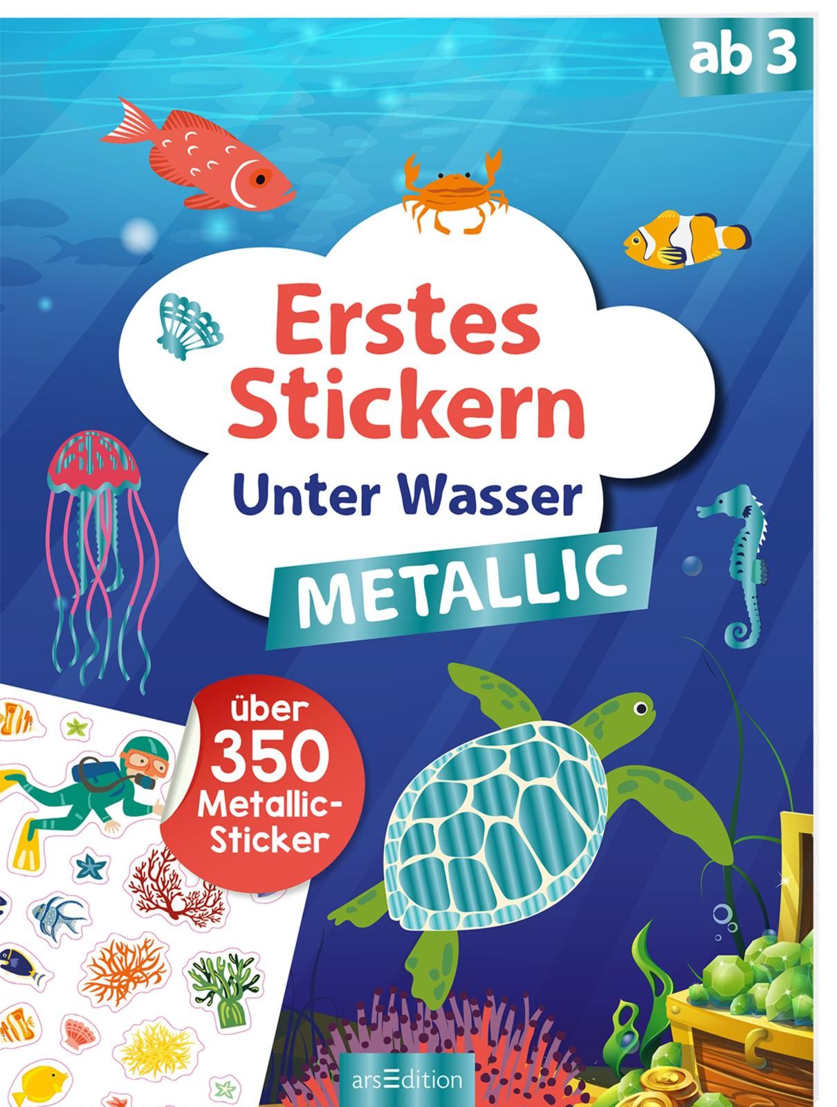Erstes Stickern Metallic: Unter Wasser