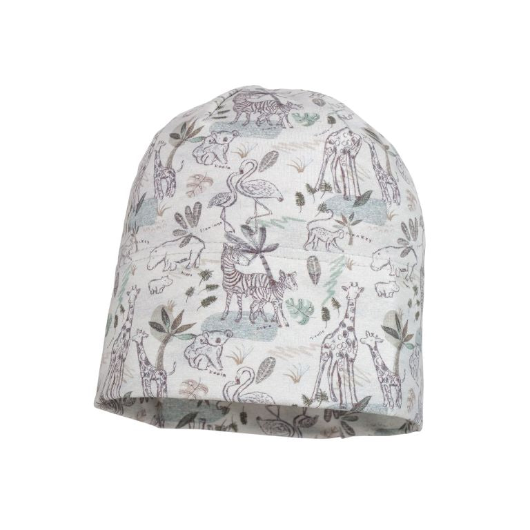 Beanie: grau,Dschungeltier