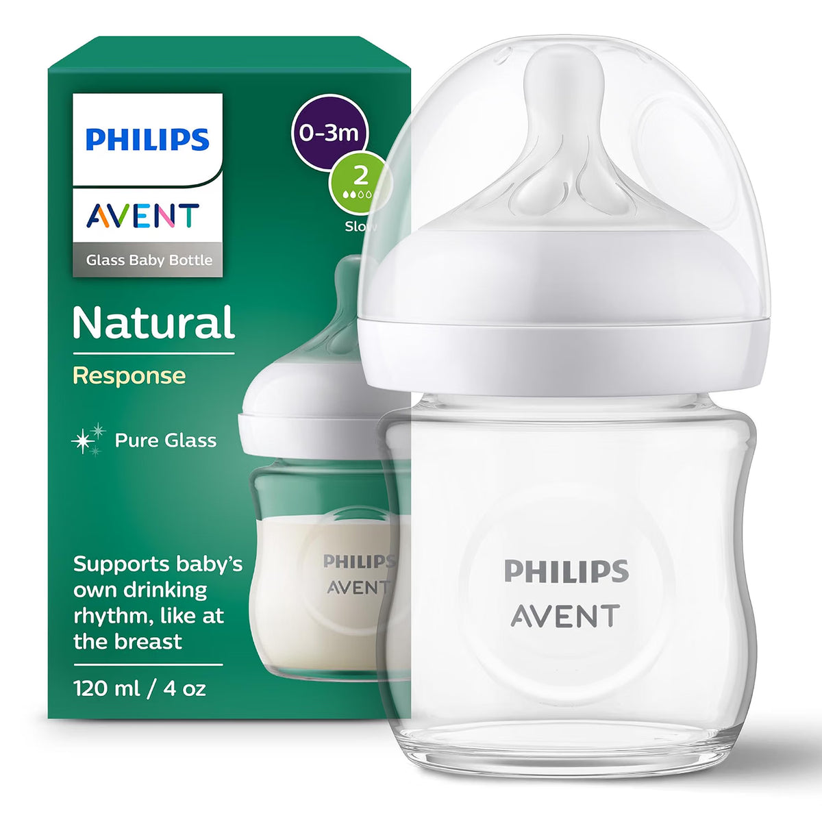 Avent Babyflasche aus Glas, 120 ml