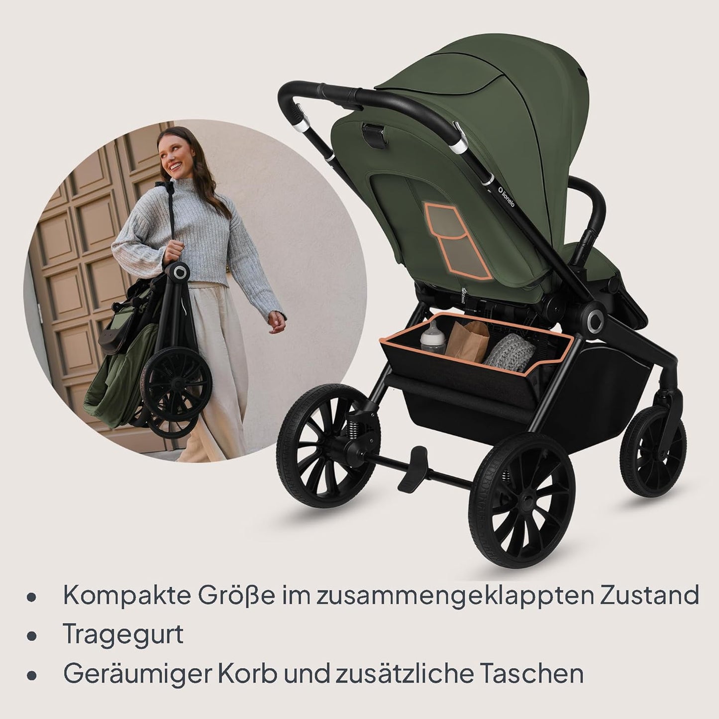 LIONELO Kombikinderwagen 2-in-1