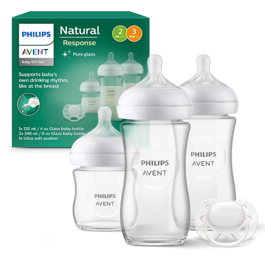 Babyflaschen aus Glas, Geschenkset für Neugeborene