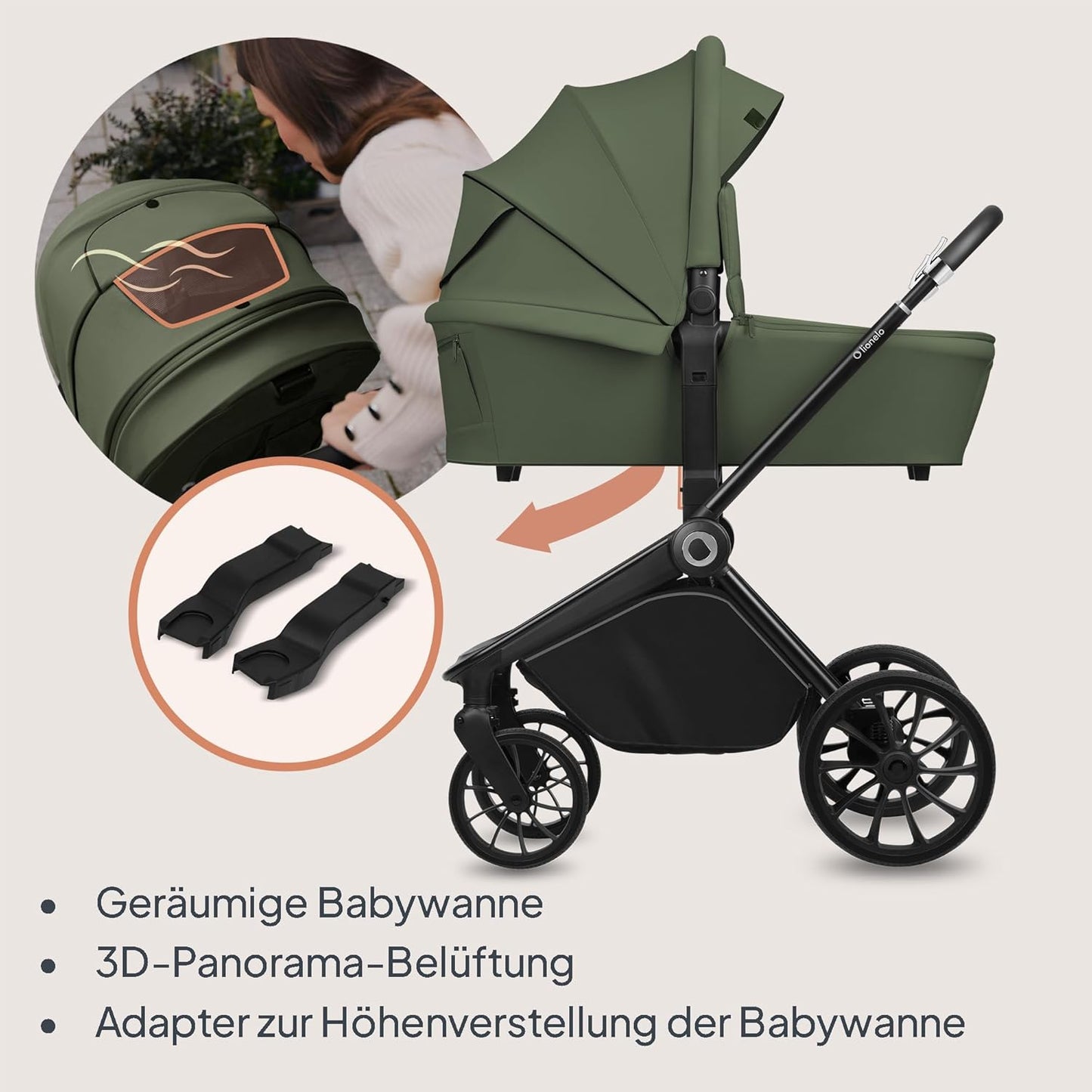 LIONELO Kombikinderwagen 2-in-1