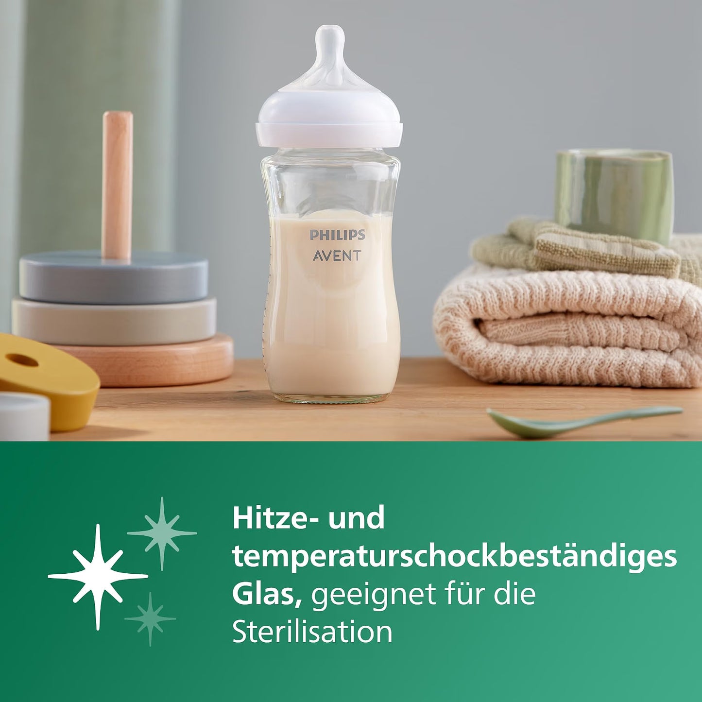 Babyflaschen aus Glas, Geschenkset für Neugeborene