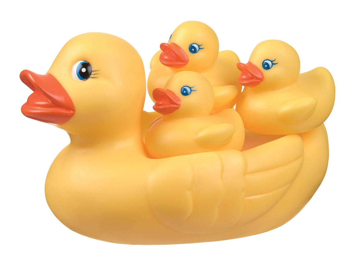 Badeente mit 3 kleine Enten