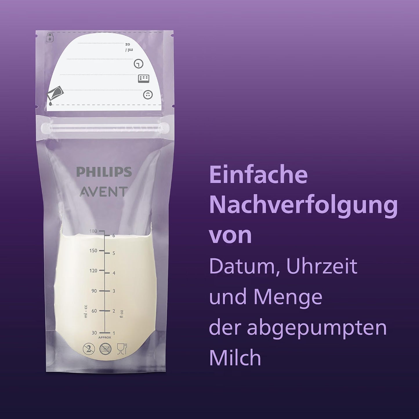 Muttermilchbeutel 25 Stück an 180ml