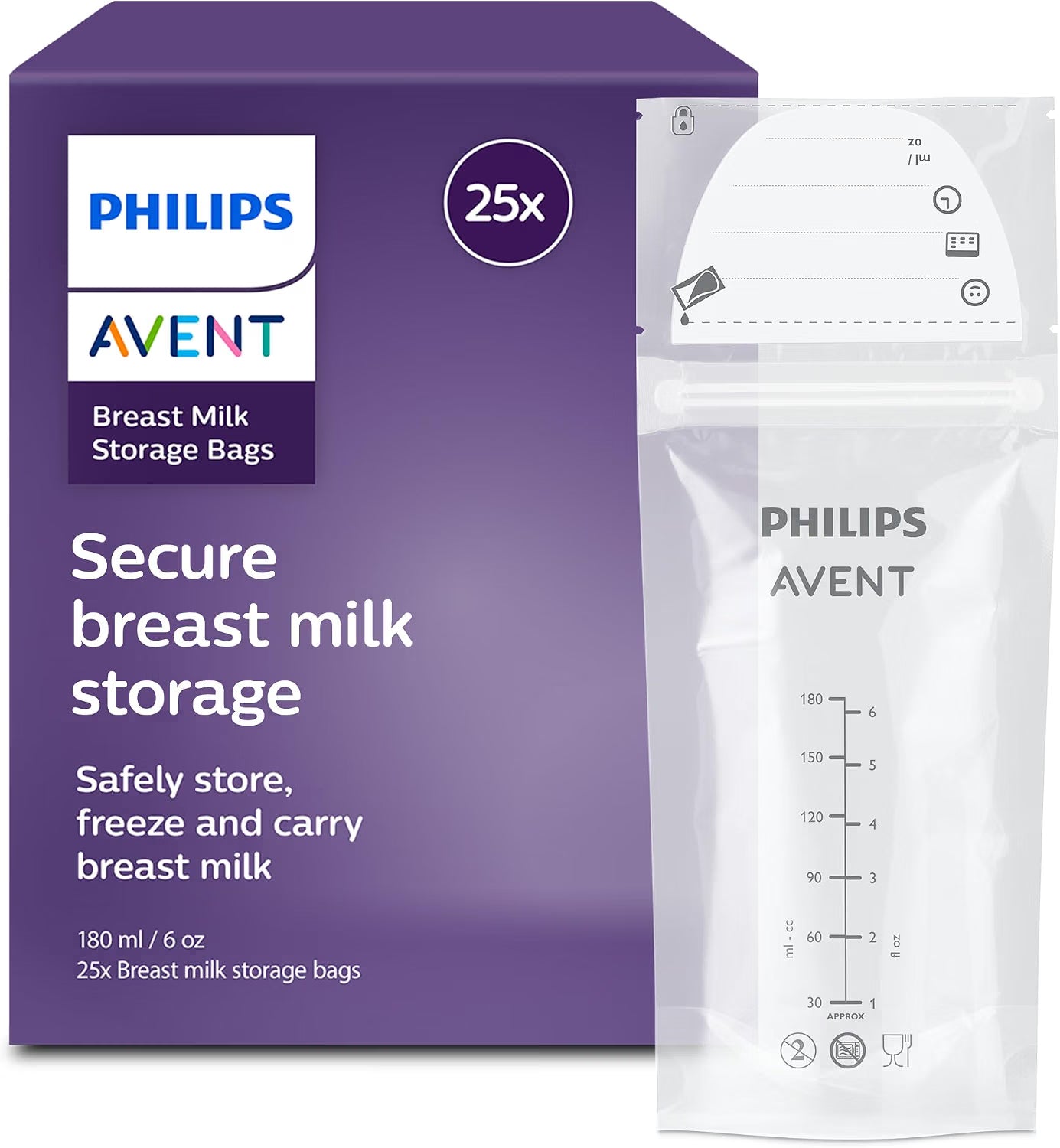 Muttermilchbeutel 25 Stück an 180ml