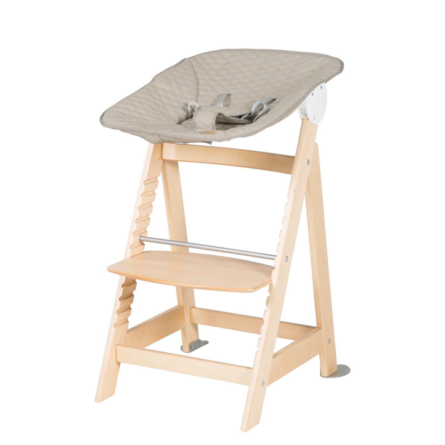 Hochstuhl 2 in 1: Holz,braun/beige