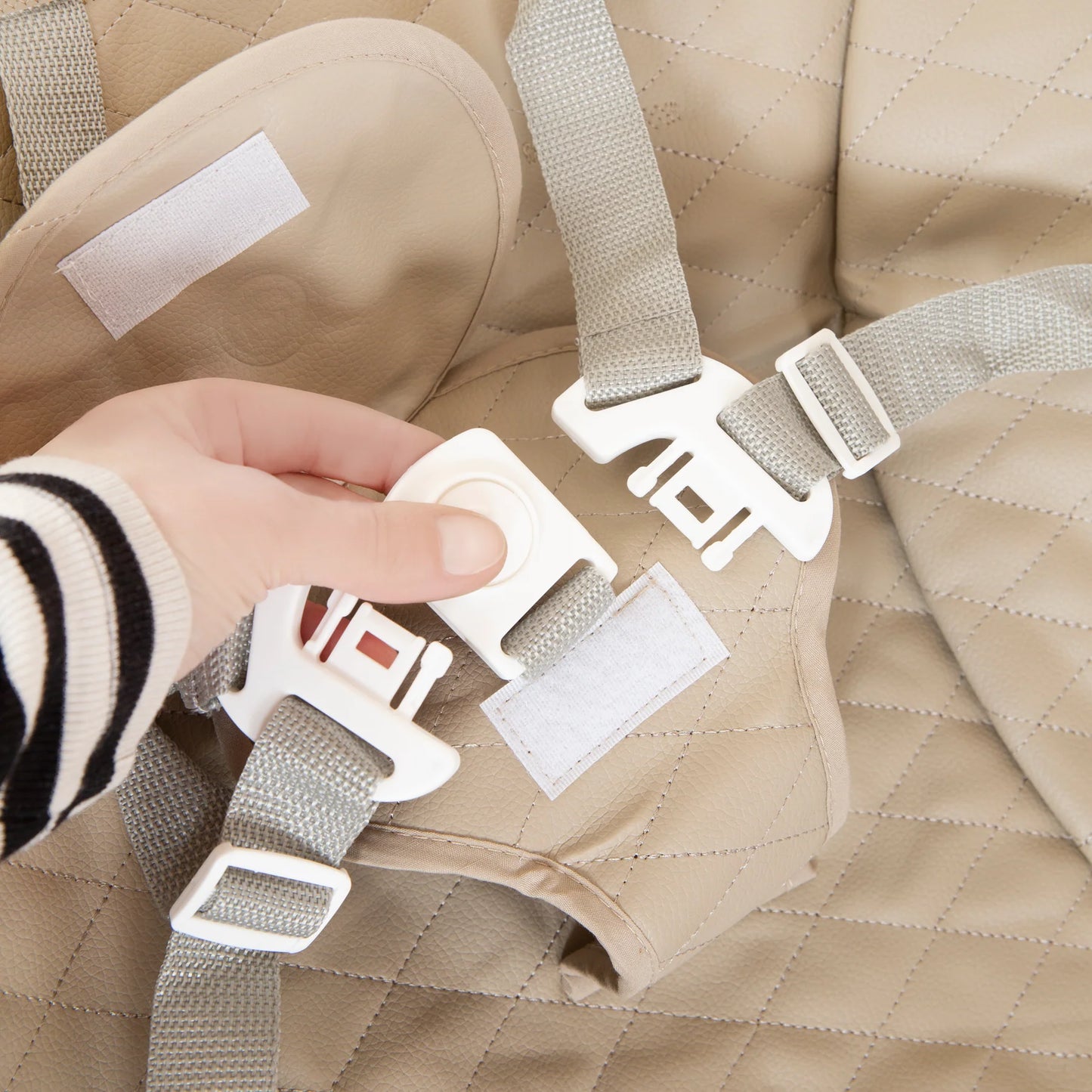 Hochstuhl 2 in 1: Holz,braun/beige