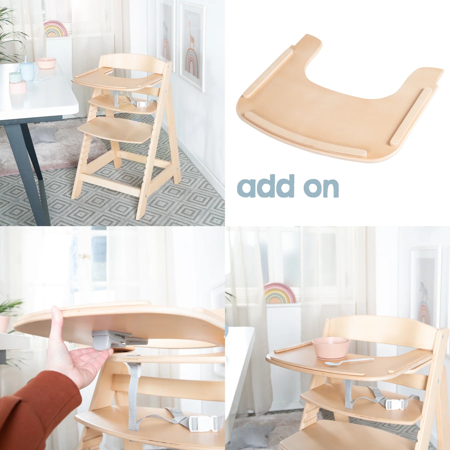 Essbrett für Hochstuhl: beige